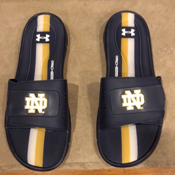 Notre Dame Mens Flip Flops Under Armour 